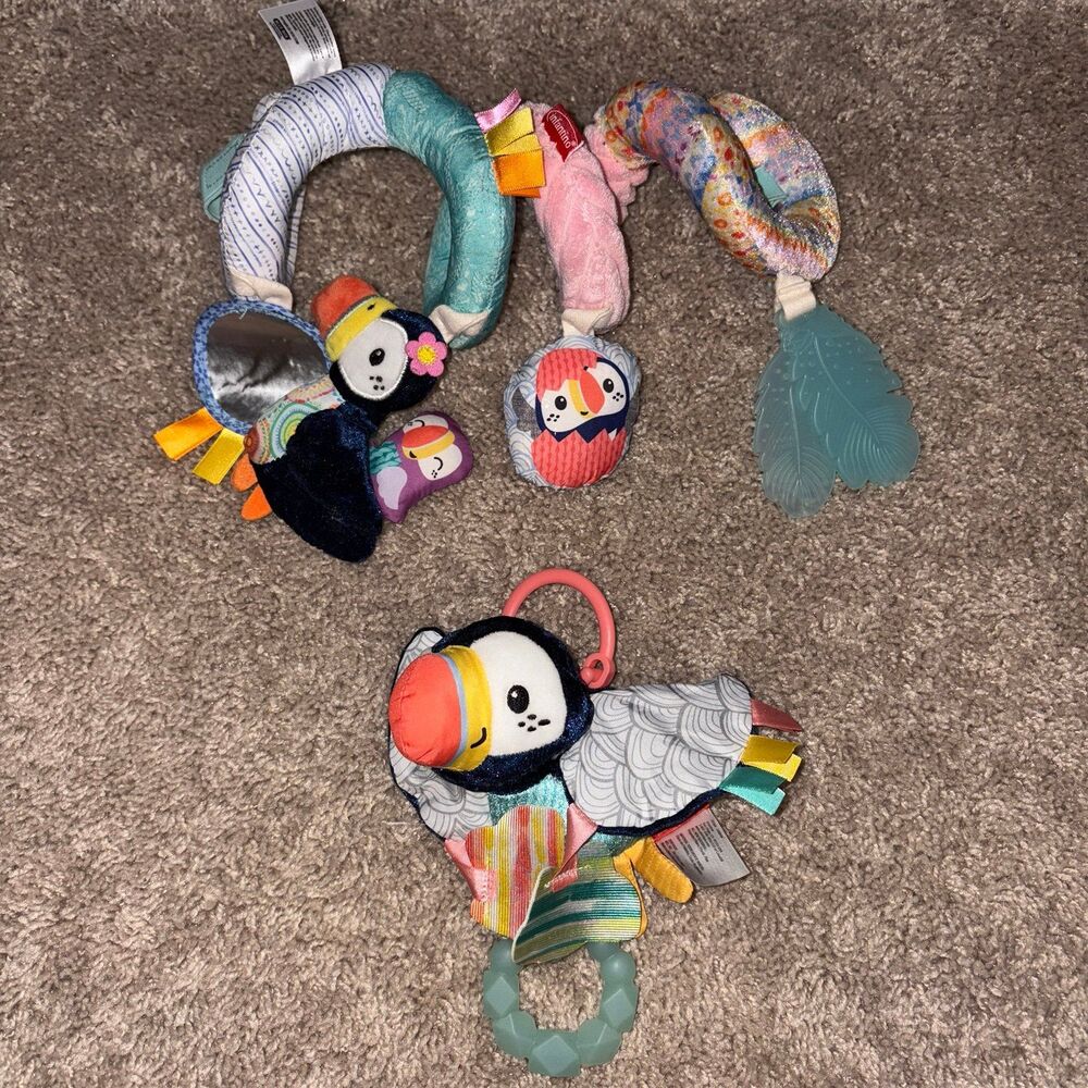 Infantino Spiral Stroller Toy + Hanging Teether Toy